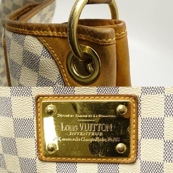 Louis Vuitton Damier Azur Galliera PM Shoulder Tote White - Picture 5 of 8
